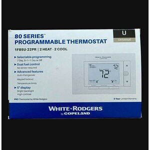 White-Rodgers Programmable Thermostat Universal 80 Series 1F85U-22PR Heat/Cool